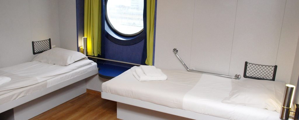 Plymouth to Roscoff Accessible Travel Guide. Wheelchair accessible cabin