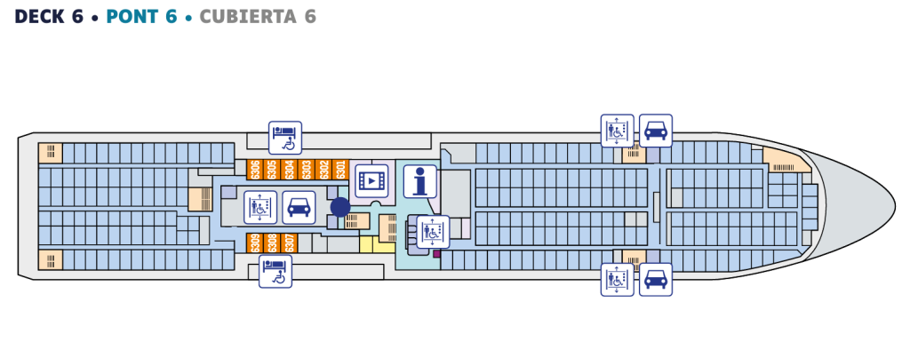 Pont-Aven Ferry Accessible Deck Plan Deck 6