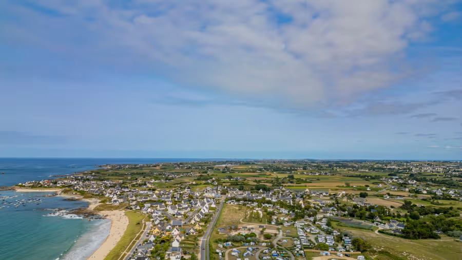 The beach at Plouescat near La Baie de Kernic, a Eurocamp parc in Brittany