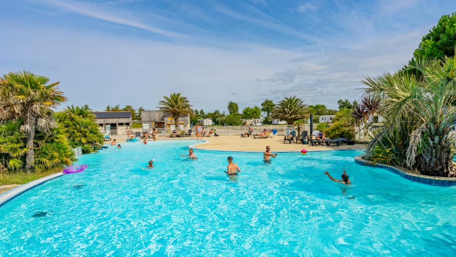 The pool at La Baie de Kernic, Eurocamp Brittany
