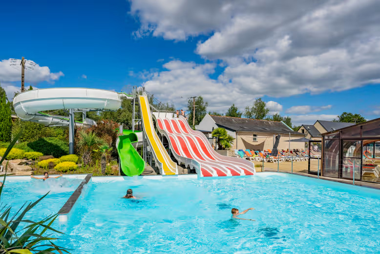 The pool complex at Le Kervilor, Eurocamp Brittany